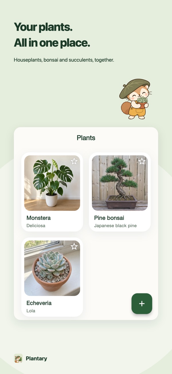 Plantary plant list screen